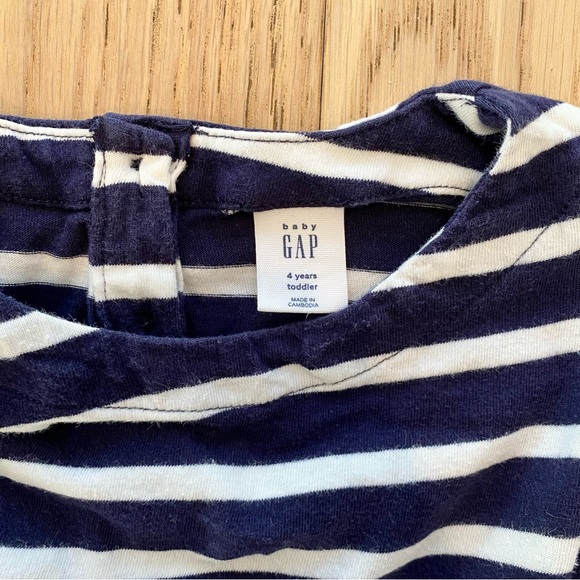 Baby GAP Navy and White Striped Dress Size 4T - Picture 3 of 3